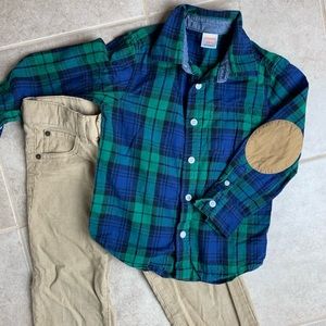 Gymboree | Plaid Top & Corduroy Pants Outfit 4T